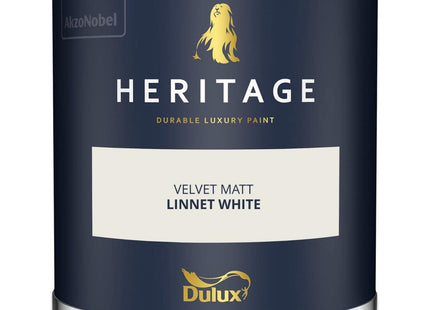 Dulux Heritage Velvet Matt Emulsion Tester Pot 125ml - Linnet White