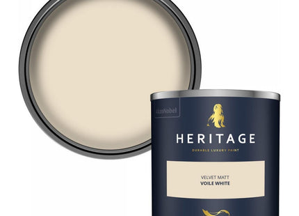 Dulux Heritage Velvet Matt Emulsion Tester Pot 125ml - Voile White