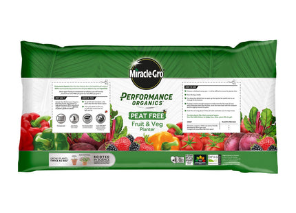 Miracle-Gro Performance Organics Peat Free Fruit & Veg Planter - 2 Plant Size