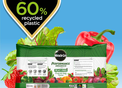 Miracle-Gro Performance Organics Peat Free Fruit & Veg Planter - 2 Plant Size