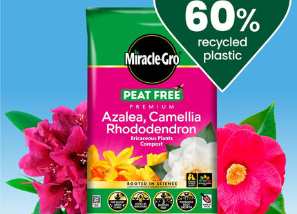 Miracle-Gro Peat Free Premium Azalea, Camellia, Rhododendron, Special Plants Compost, 40 Litre, Brown 119994