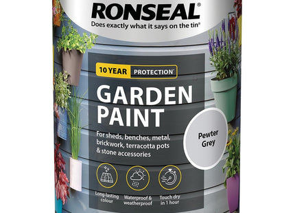 Ronseal Garden Paint Pewter Grey 750ml