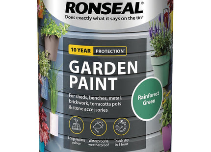Ronseal Garden Paint Rainforest Green 750ml