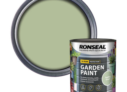 Ronseal Garden Paint Sapling Green, 750ml RSLGPSG750