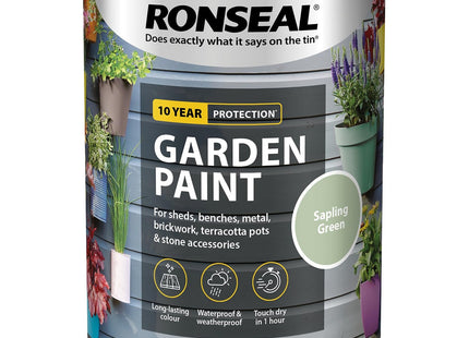 Ronseal Garden Paint Sapling Green, 750ml RSLGPSG750