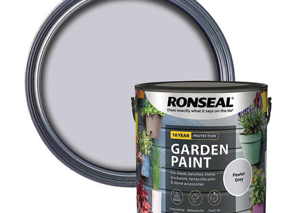 Ronseal Garden Paint Pewter Grey 2.5 Litre