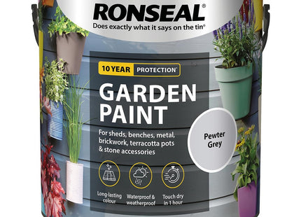 Ronseal Garden Paint Pewter Grey 2.5 Litre