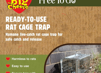 STV The Big Cheese Ready-Baited Rat Cage Trap Poison-Free Welfare Friendly British Grain Safe Around Children and Pets Monitor Infestations Good