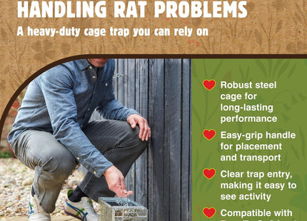 STV The Big Cheese Ready-Baited Rat Cage Trap Poison-Free Welfare Friendly British Grain Safe Around Children and Pets Monitor Infestations Good