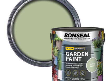 Ronseal Garden Paint Sapling Green 2.5 Litre RSLGPSG25L