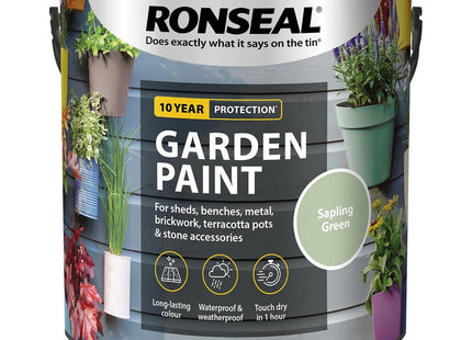Ronseal Garden Paint Sapling Green 2.5 Litre RSLGPSG25L