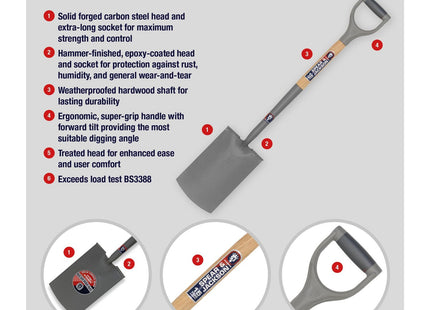Spear & Jackson 1180NB Neverbend Carbon Steel Digging Spade