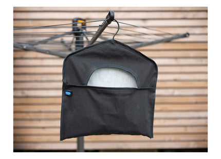 Addis Outdoor Laundry Clothes Peg storage bag with metal hanger, Black
