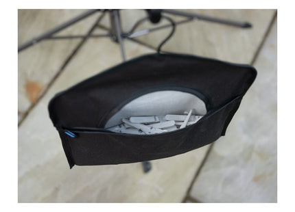 Addis Outdoor Laundry Clothes Peg storage bag with metal hanger, Black