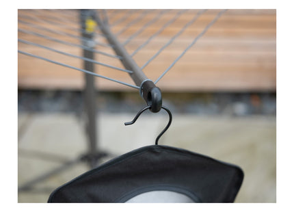Addis Outdoor Laundry Clothes Peg storage bag with metal hanger, Black