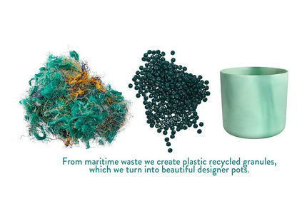 Elho The Ocean Collection Round 14cm Flower Pot - Pacific Green