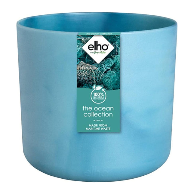 Elho The Ocean Collection Round 18cm Flower Pot - Atlantic Blue