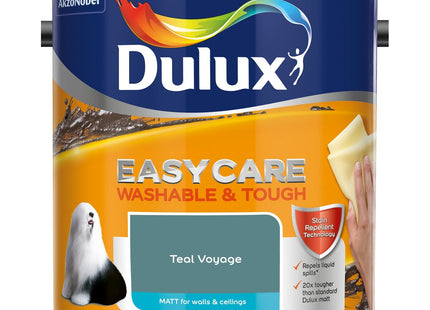 Dulux Easycare Washable & Tough Matt Emulsion Paint - Teal Voyage - 2.5 Litre