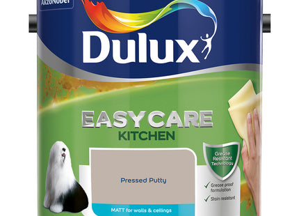 Dulux Easycare Kitchen Matt Emulsion Paint - Pressed Putty - 2.5 Litre