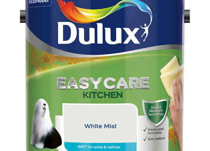 Dulux Easycare Kitchen Matt Emulsion Paint - White Mist - 2.5 Litre