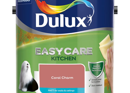 Dulux Easycare Kitchen Matt Emulsion Paint - Coral Charm - 2.5 Litre