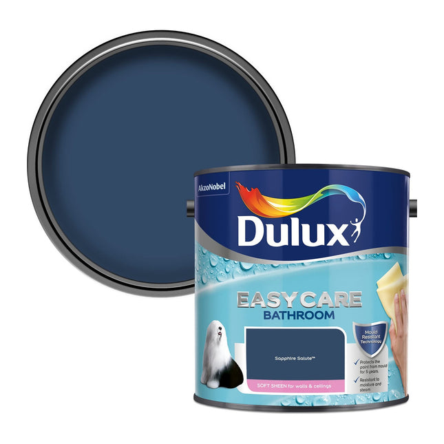 Dulux Easycare bathroom Soft Sheen Paint - Sapphire Salute - 2.5 Litre