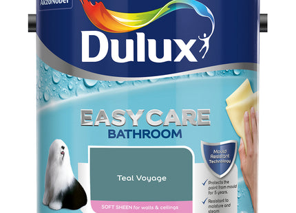 Dulux Easycare bathroom Soft Sheen Paint - Teal Voyage - 2.5 Litre