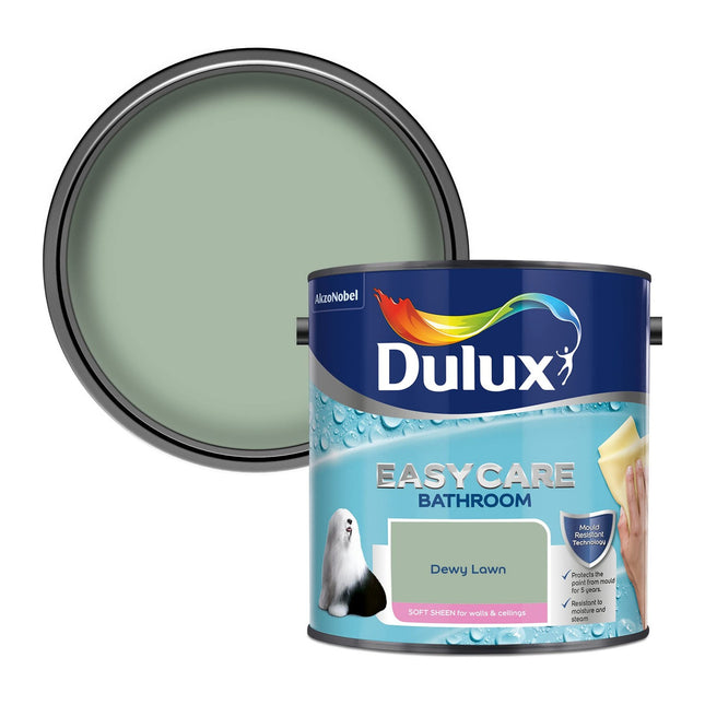 Dulux Easycare bathroom Soft Sheen Paint - Dewy Lawn - 2.5 Litre