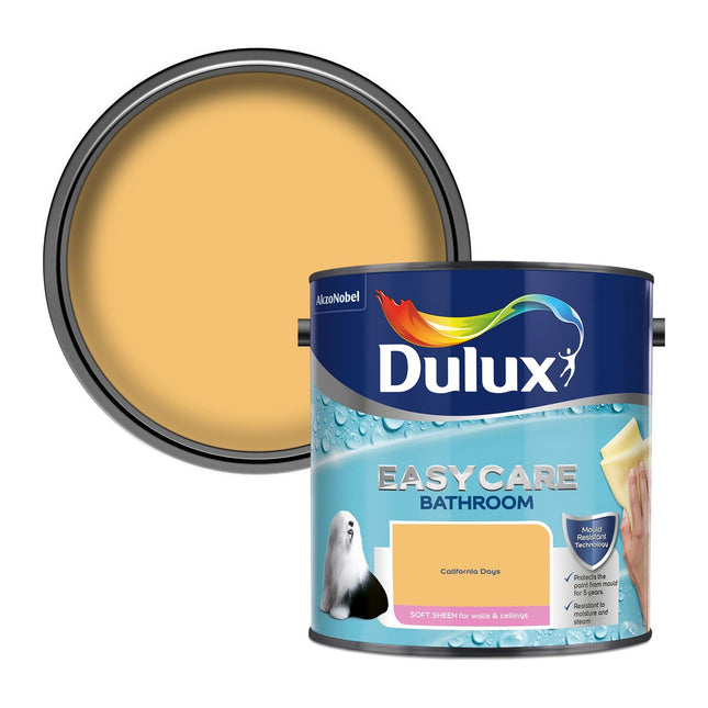 Dulux Easycare bathroom Soft Sheen Paint - California Days - 2.5 Litre
