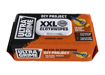 UltraGrime DIY Wet Wipes Multi-Purpose Heavy-Duty Cleaning Cloths For DIY