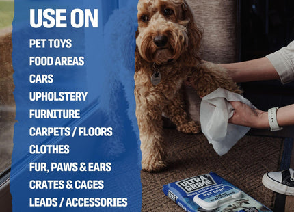 UltraGrime Pet Cleaning Wet Wipes for Dogs & Cats - Extra Large Dog Wipes for Paws, Eyes & Ears - Gentle Pet Grooming Wipes for White 40 Wipes 5470
