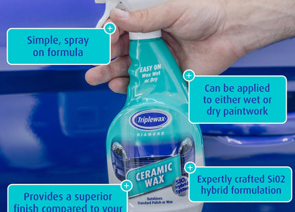 Triplewax Ceramic Wax 500ml - Advanced Hydrophobic Protection & Shine