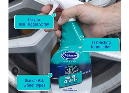 Triplewax Wheel Cleaner 500ml - Powerful Spray for Brake Dust & Grime Removal