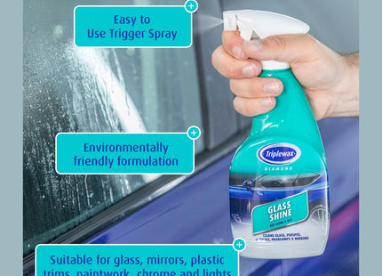 Triplewax Glass Cleaner Shine 500ml - Streak Free Mirror Clean