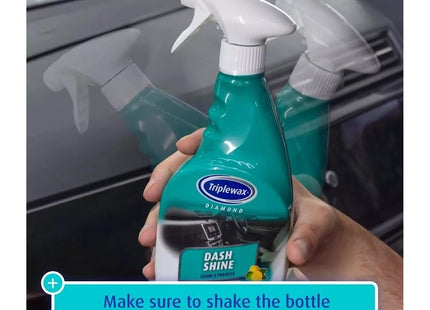 Triplewax Dash Shine 500ml - Cleans & Restores Dashboard with Anti-Static Finish