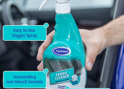 Triplewax Fabric Cleaner 500ml - Stain Remover for Car Seats, Upholstery & Carpets