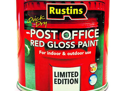 Rustins Quick Dry Small Job Gloss Paint Post Office Red 250ml