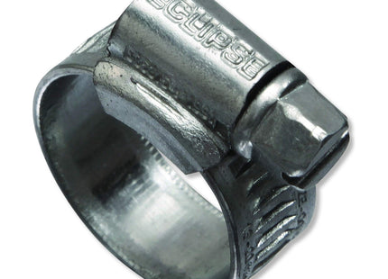 Eclipse Professional Tools - Size OO W1, 13-20mm (_" - _") Mild Steel Worm Gear Hose Clamps ECW1 (Pack of 10)