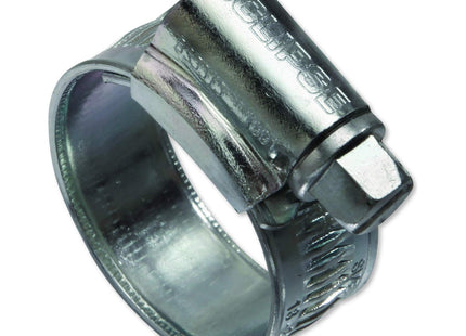 Eclipse Professional Tools - Size OX W1, 18-25mm (_" - 1") Mild Steel Worm Gear Hose Clamps, Silver ECW1 (Pack of 10)