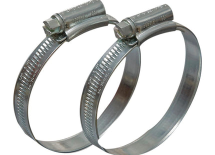 Eclipse Professional Tools - Size 2A W1, 35-50mm (1 _" - 1 _") Mild Steel Worm Gear Hose Clamps ECW1 (Pack of 10)