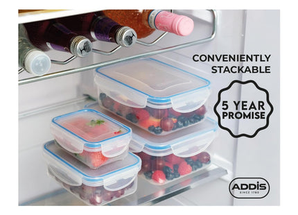 Addis Clip Tight Super Large Food Storage Container Tall Rectangle Airtight Silicone Seal Containers Bpa Free Easy Locking Lid Clips 9 Litre