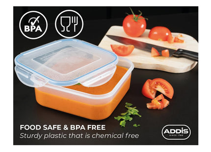 Addis Clip Tight Super Large Food Storage Container Tall Rectangle Airtight Silicone Seal Containers Bpa Free Easy Locking Lid Clips 9 Litre