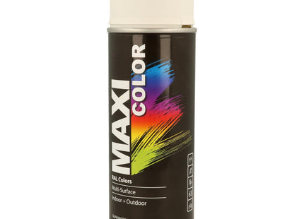 MaxiColor New Quality Spray Paint Spray 400ml Universal Spray Nitro Cellulose Paint Spray Paint Quick Drying Spray Paint (Ral 9010 Pure White Matte)