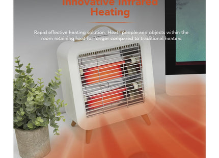 Warmlite, Infrared Desk Heater, Ultra-Quiet, Overheat Protection, 550W, Cream WL42016