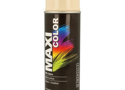 Maxicolor Gloss Light Ivory Ral1015 Spray Fast-Drying High-Gloss Paint For Metal, Wood & Plastic Smooth Coverage 400ml