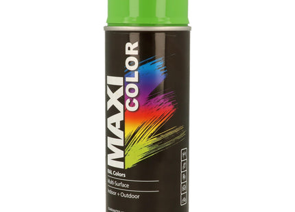 MaxiColor New Quality Spray Paint Spray Gloss Universal Spray Nitro Cellulose Paint Spray Paint Quick Drying Spray Paint ral 6018 Yellow Green 400ml