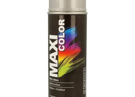 MaxiColor Gloss Aluminium Spray Fast-drying spray with a sleek metallic finish. Ideal for metal, wood & plastic. Smooth coverage 400ml RAL9006