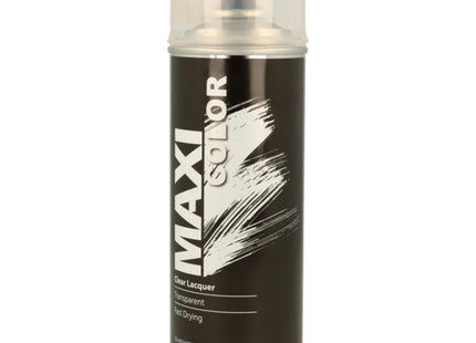 MaxiColor Gloss Clear Lacquer Fast-Drying, Transparent Topcoat for Metal, Wood & Plastic. 400ml