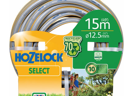 Hozelock Select Hose 12.5mm x 15m, Weather-Proof with UV and Frost Protection [100-100-577]