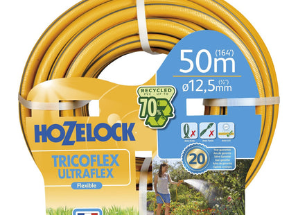 Hozelock Tricoflex Ultraflex Hose, Yellow, 12.5 mm x 50 m